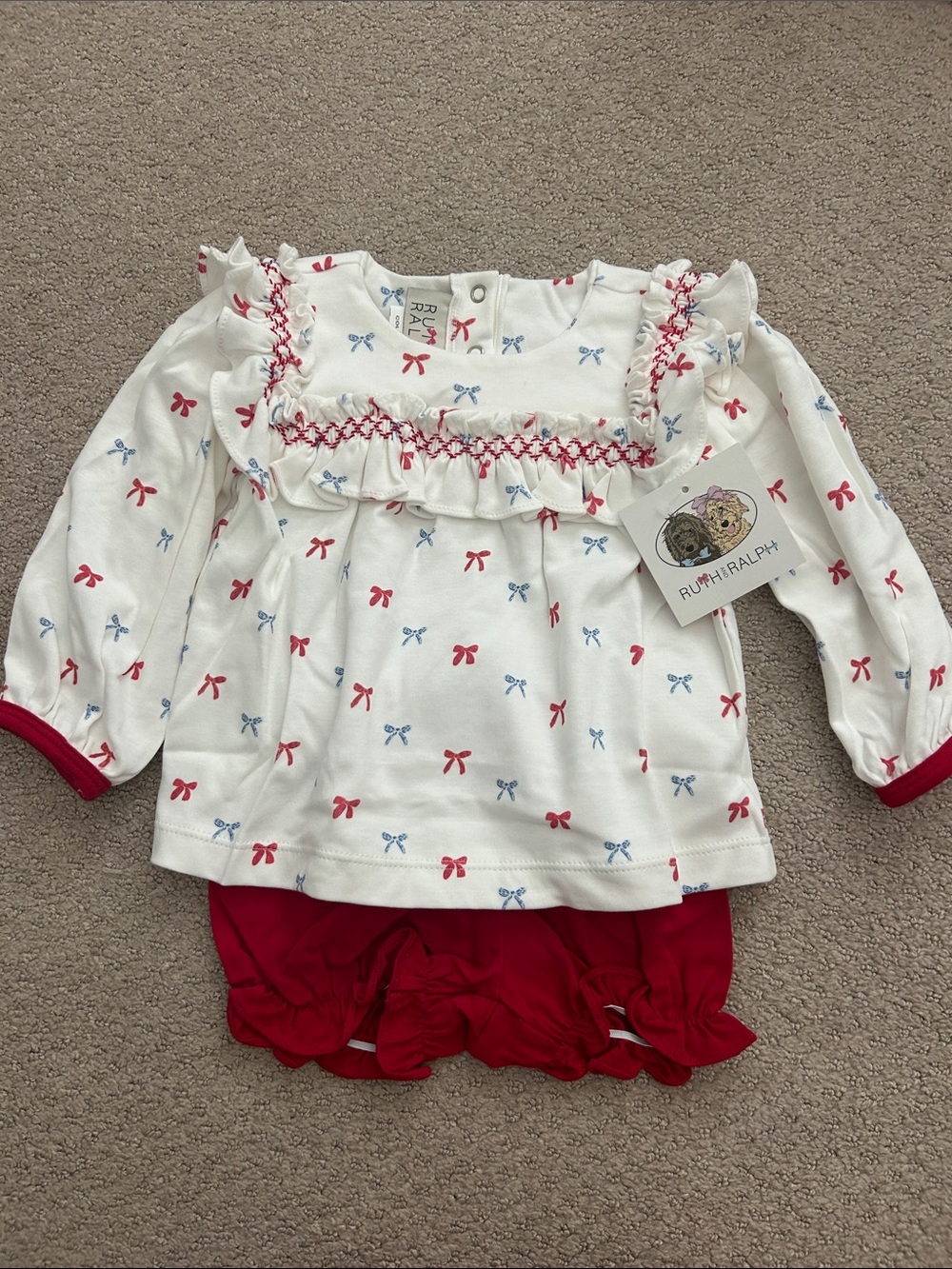 NWT Ruth & Ralph patriotic bows bloomer set